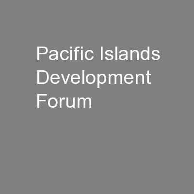 Pacific Islands Development Forum