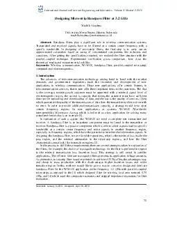 International Journal on Electri cal Engineering and Informatics  Volume  Number   Designing