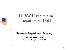 1 HIPAA Privacy and