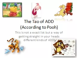 The Tao of ADD