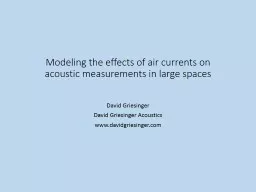 Modeling the effects of air currents on acoustic measuremen