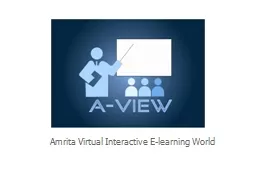 Amrita Virtual Interactive E-learning World