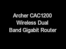 Archer CAC1200 Wireless Dual Band Gigabit Router