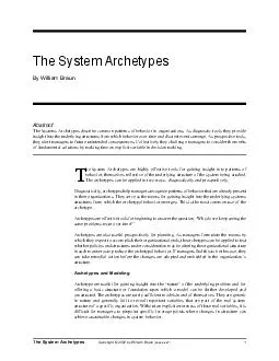The System ArchetypesCopyright 