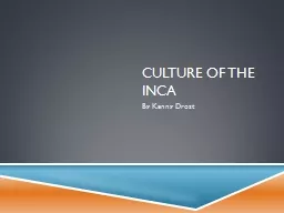 Culture of the Inca