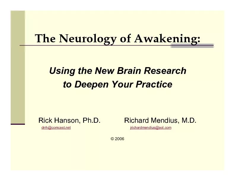 The Neurology of Awakening:Using the New Brain Research to Deepen Your