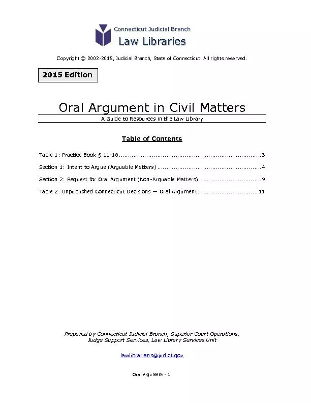 Oral Argument