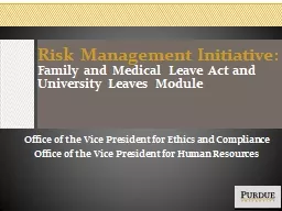 Risk Management Initiative: