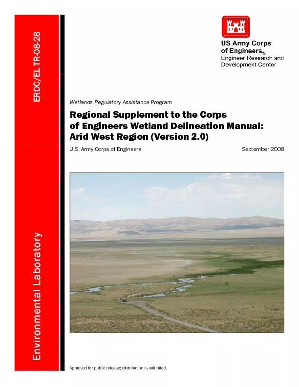 Regional Supplement to the Corps  of Engineers Wetland Delineation Man