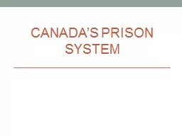 Canada’s Prison System