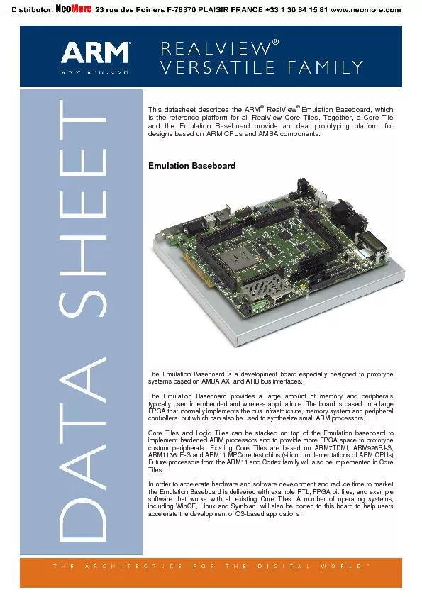 pecificationEmulationBaseboardFeatures2sitesforCoreTiles,LogicTilesorI