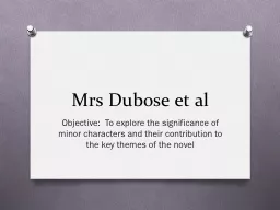Mrs  Dubose et al