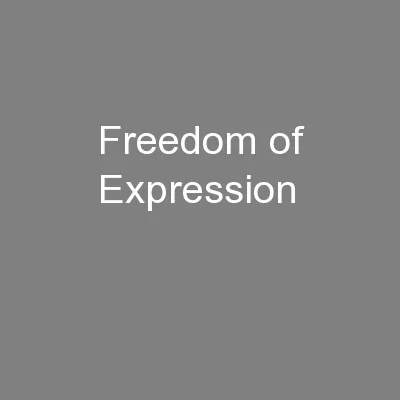 Freedom of Expression
