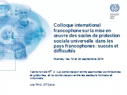 Colloque international francophone sur la mise en œuvre de
