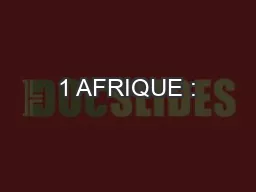 1 AFRIQUE :