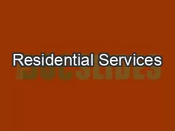 Residential Services