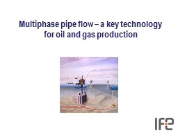 Multiphase pipe flow – a key technology for oil and gas p
