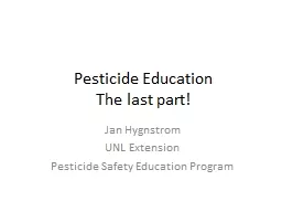 Pesticide Education