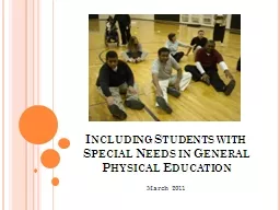 Including Students with Special Needs in General Physical E