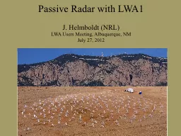 Passive Radar with LWA1