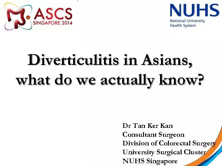 Diverticulitis in Asians,
