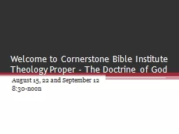 Welcome to Cornerstone Bible Institute
