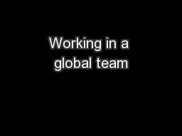 Working in a global team