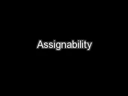 Assignability