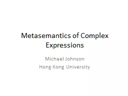 Metasemantics of Complex Expressions