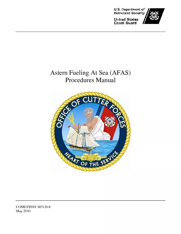 Astern Fueling At Sea (AFAS) Procedures Manual
