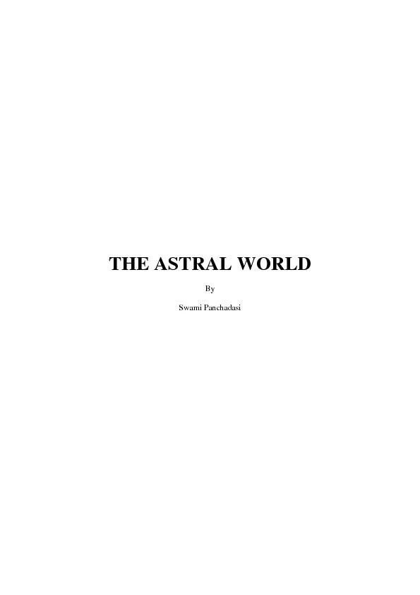 Table of Contents:  1. The seven planes 2. Astral regions  3. Reality