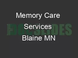 Memory Care Services Blaine MN