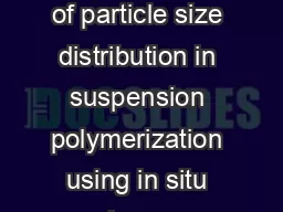 Sensors and Actuators B    Measurement of particle size distribution in suspension polymerization
