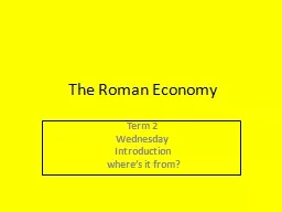 The Roman Economy