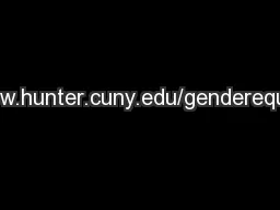www.hunter.cuny.edu/genderequity
