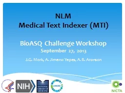 NLM Medical Text Indexer (MTI)