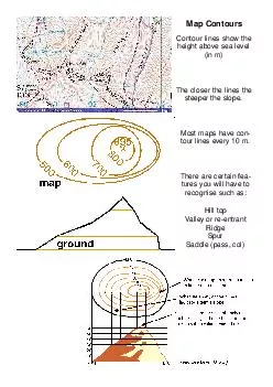ap Contours Contour lines show the height above sea level in m The closer the lines the