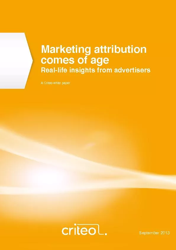 Marketing attribution
