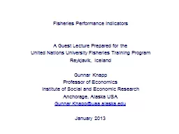 Fisheries Performance Indicators
