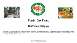 Perth - City Farm:
