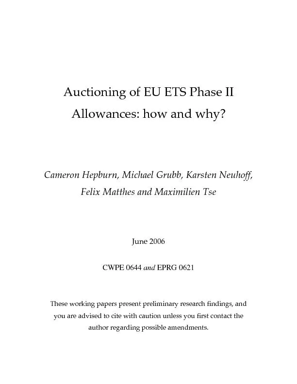 3Auctioning in the EU ETS Key Findings