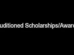 Auditioned Scholarships/Awards