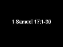 1 Samuel 17:1-30