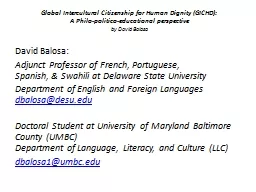Global Intercultural Citizenship for Human Dignity (GICHD):
