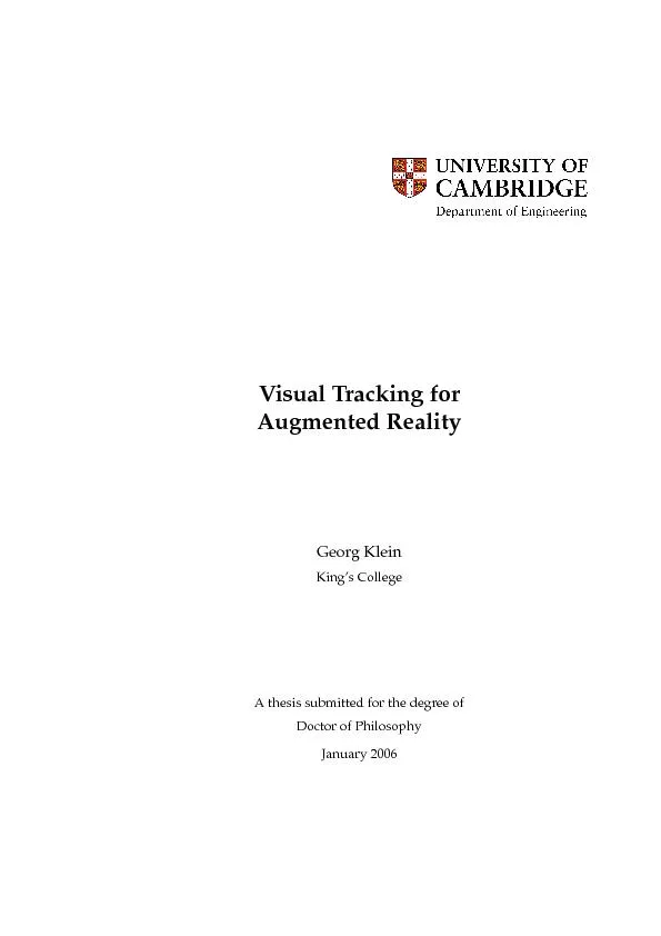 VisualTrackingforAugmentedRealityGeorgKleinKing'sCollegeAthesissubmitt
