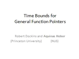 Time Bounds for