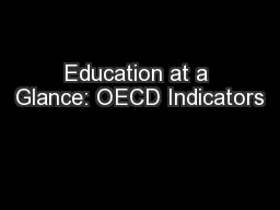 Education at a Glance: OECD Indicators