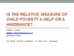 Is the relative measure of child poverty a help or a hindra