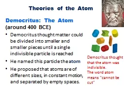 Democritus: The Atom