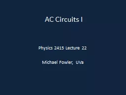 AC Circuits I